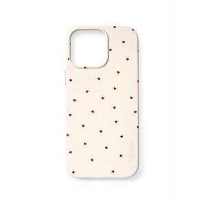 Casely iPhone 16 Pro Case Cream Red Hearts MagSafe Slim Protective Cover